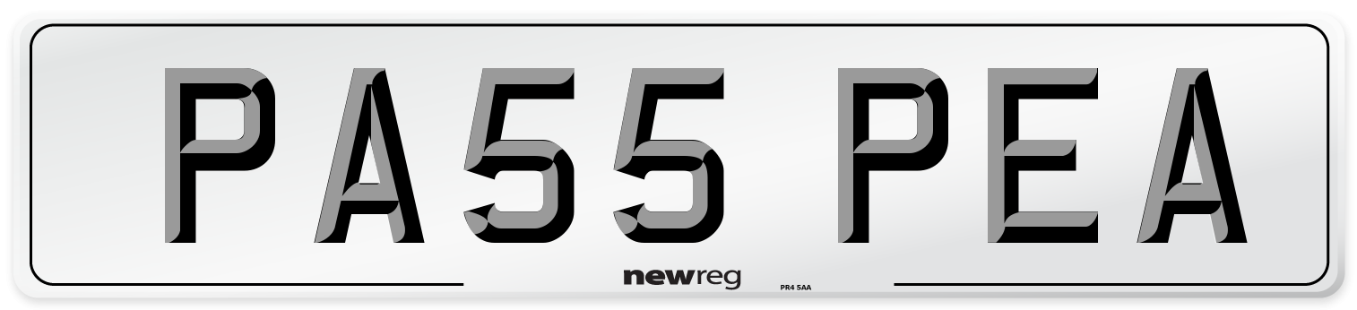 PA55 PEA Number Plate from New Reg